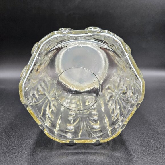 Vintage LE Smith Clear Glass Canister Atterbury Scroll Candy Cookie Jar Read - Picture 9 of 13